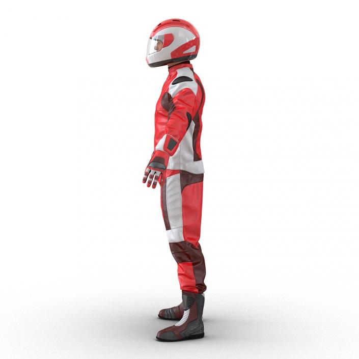 3D Motorcycle Rider Generic 2 Rigged model