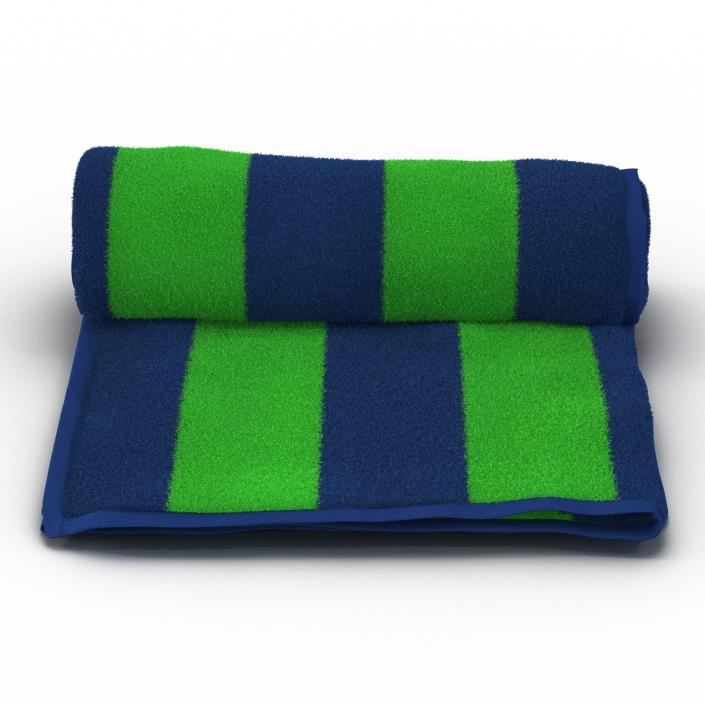 Beach Towel Green 3D