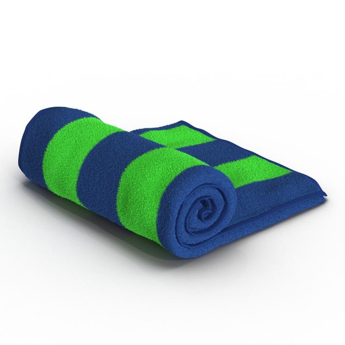 Beach Towel Green 3D