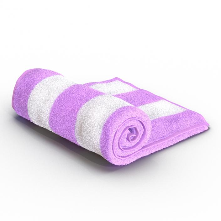 3D Beach Towel Pink