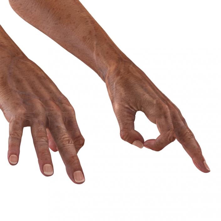 3D model Old Man Hands Pose 5