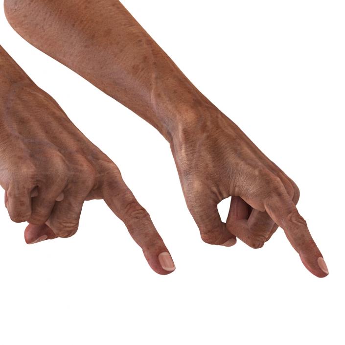 3D model Old Man Hands Pose 2
