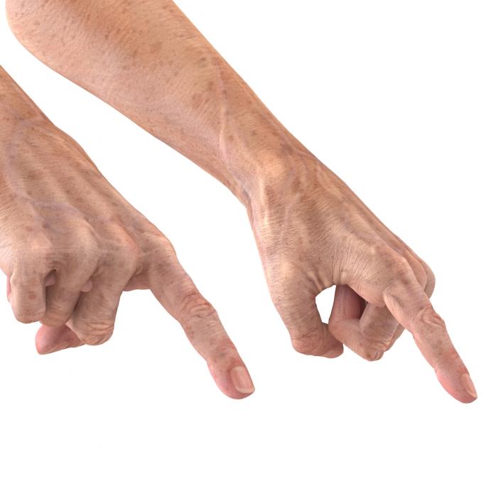 Old Man Hands 3 Pose 2 3D