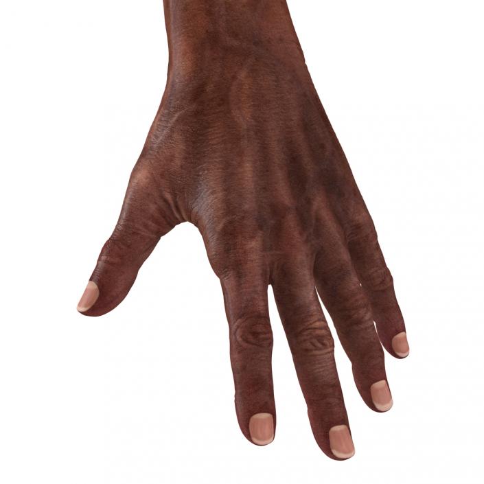 3D model Old African Man Hands 2 Rigged