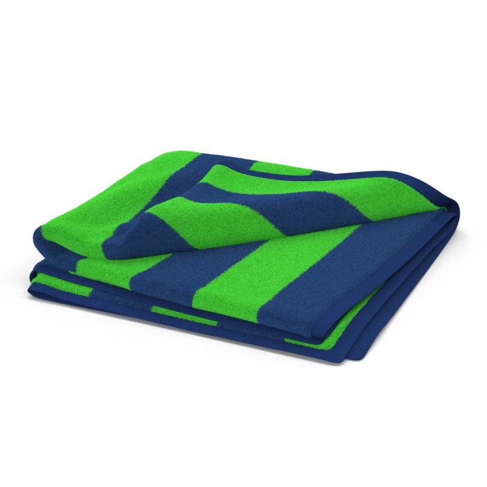 Beach Towel 2 Green 3D model