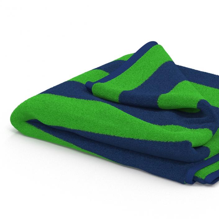 Beach Towel 2 Green 3D model