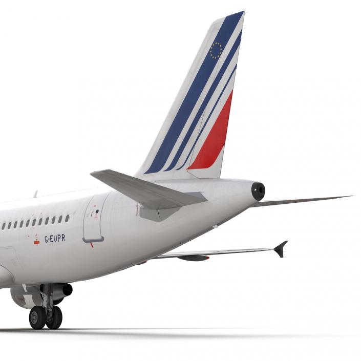 Airbus A320 Air France Rigged 3D model