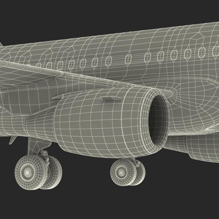 Airbus A320 Air France Rigged 3D model