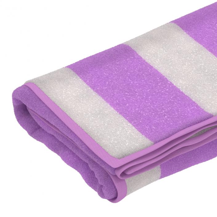3D Beach Towel 3 Pink model