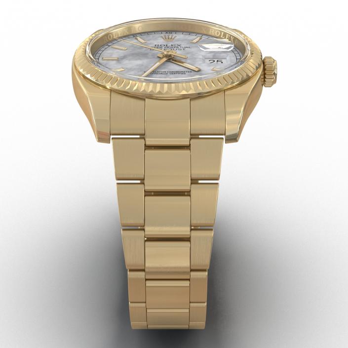 Rolex Datejust Gold 36mm 3D model