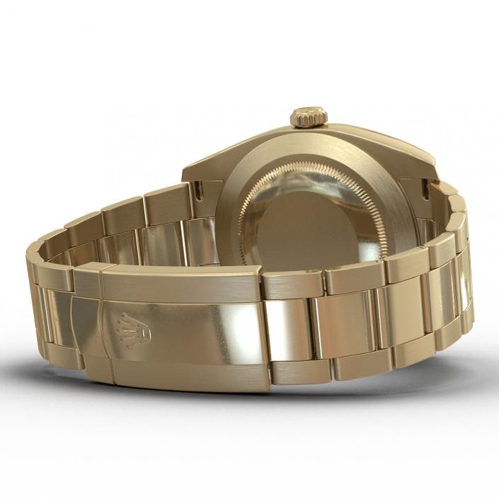 Rolex Datejust Gold 36mm 3D model