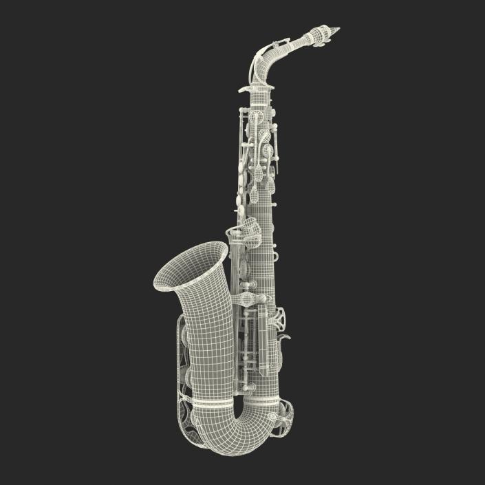 3D Silver Saxophone