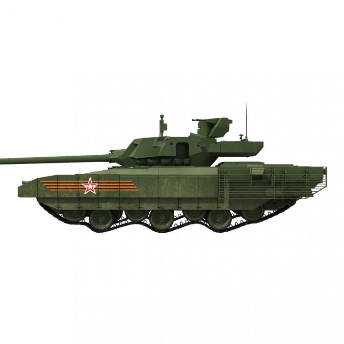 3D Russian Main Battle Tank T-14 Armata Rigged model