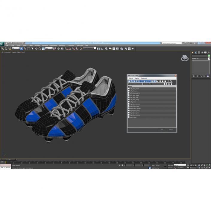 3D Football Boots 2 Blue