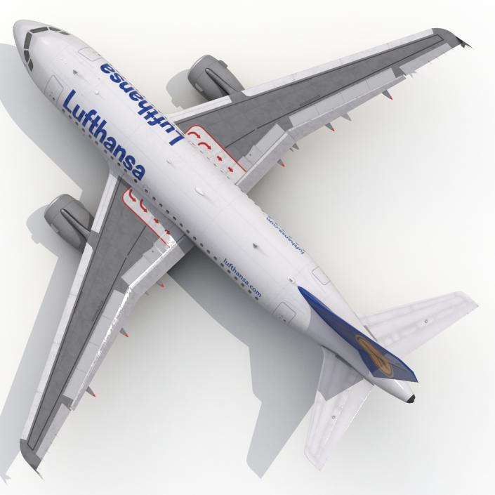 3D Airbus A318 Lufthansa