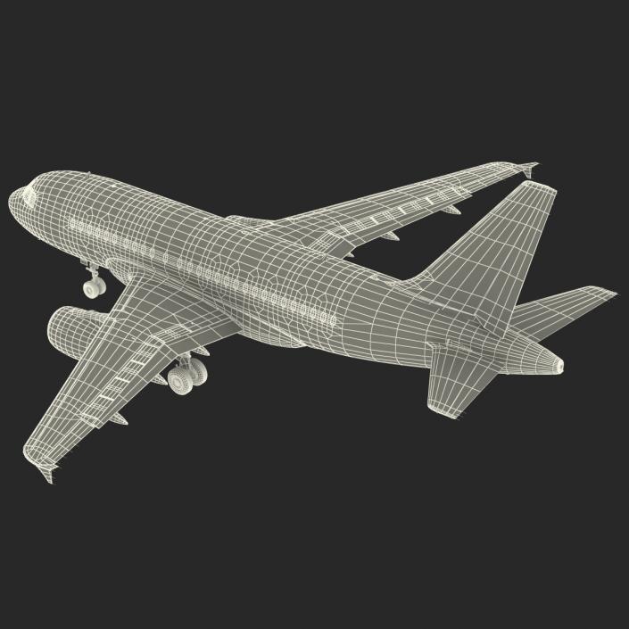Airbus A318 British Airways Rigged 3D model