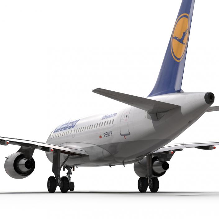 Airbus  A318 Lufthansa Rigged 3D model