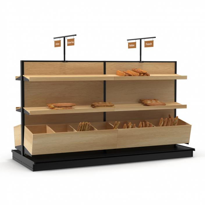 3D model Bakery Display with Bread
