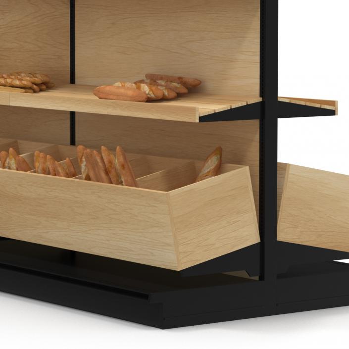3D model Bakery Display with Bread