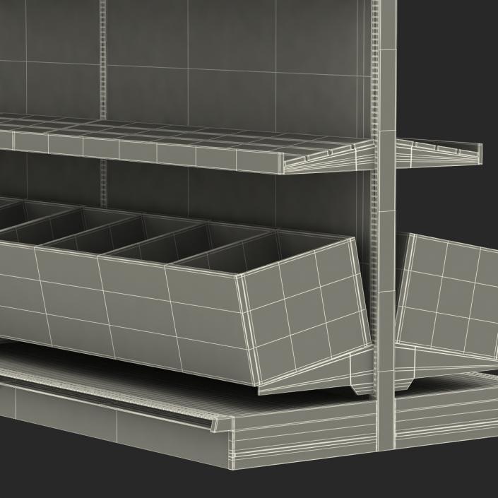 Bakery Display Shelves Dark 3D
