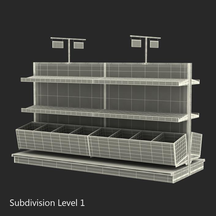 Bakery Display Shelves 3D