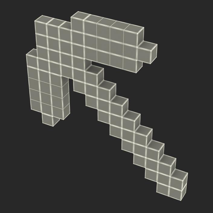 3D model Minecraft Pickaxe Diamond