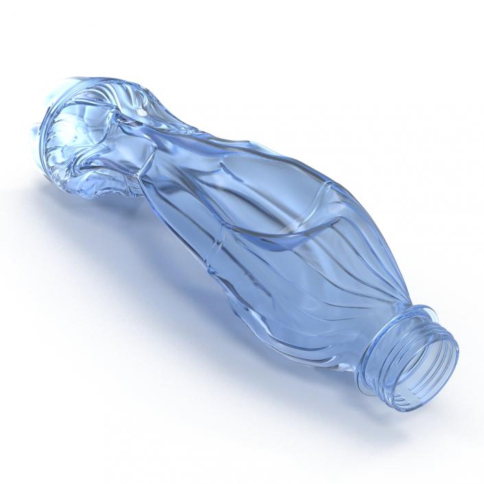 Crushed Plastic Bottle Blue 3D