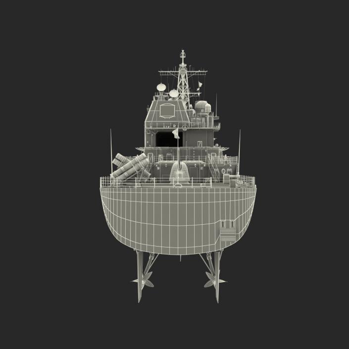 3D Ticonderoga Class Cruiser Bunker Hill CG-52 model
