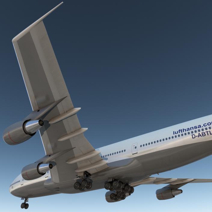 3D model Boeing 747-200B Lufthansa