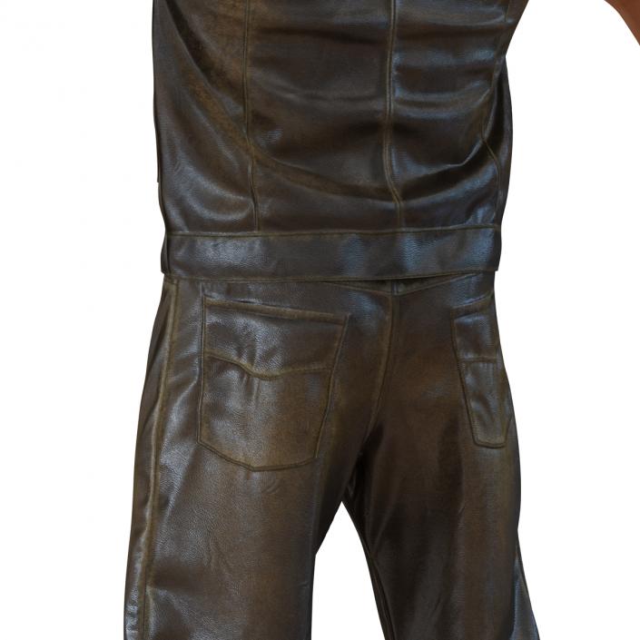 3D Biker Man with Fur Generic 2 model
