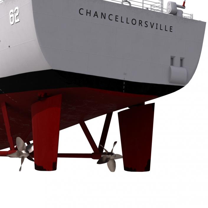 3D Ticonderoga Class Cruiser Chancellorsville CG-62 model
