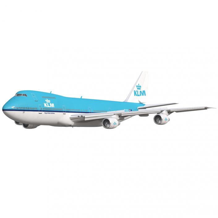 3D Boeing 747-200B KLM Rigged