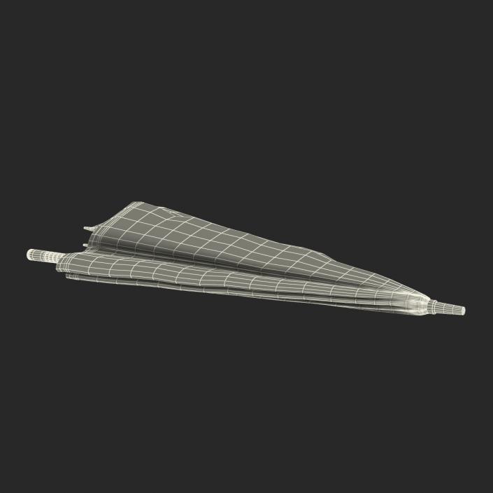 3D Lace Sun Parasol Folded model