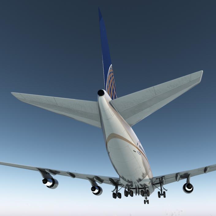 3D Boeing 747-300 United