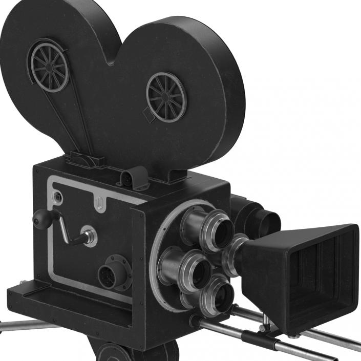 3D Vintage Video Camera and Tripod