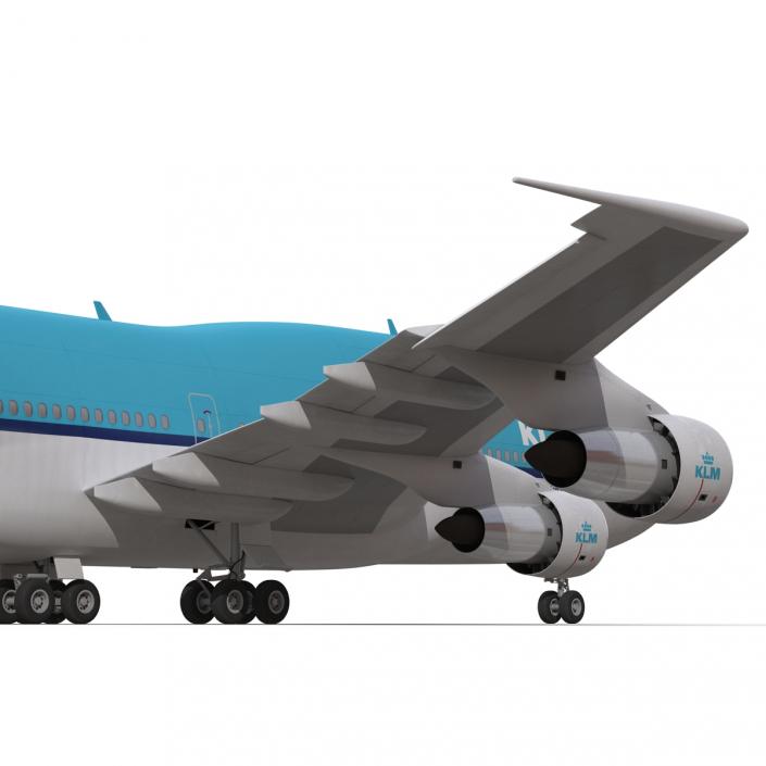 3D model Boeing 747-300 KLM Rigged