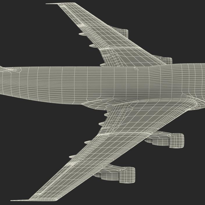 3D Boeing 747-300 United Rigged model