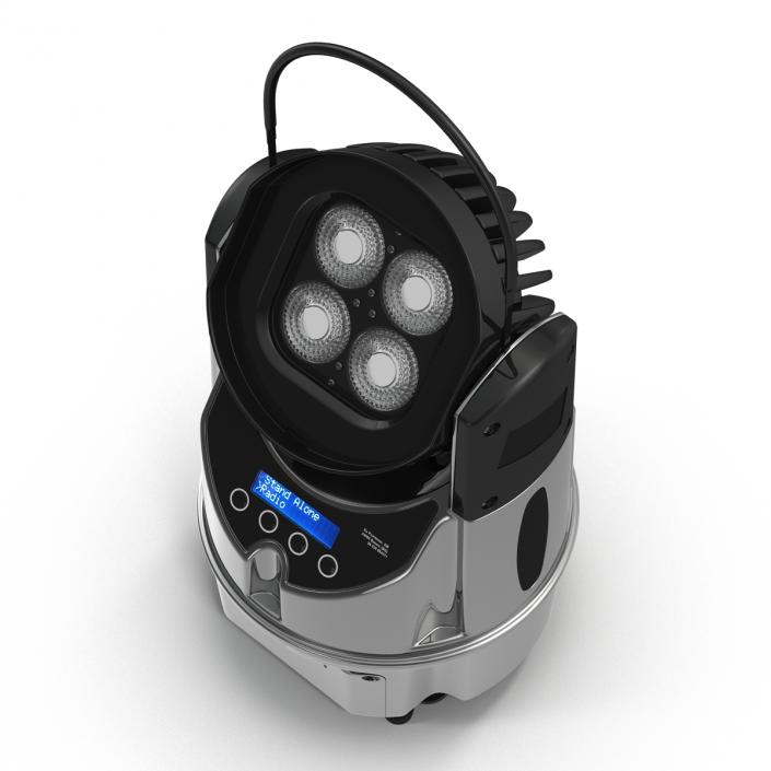 Portable Battery Powered Luminaire for Events Chrome 3D