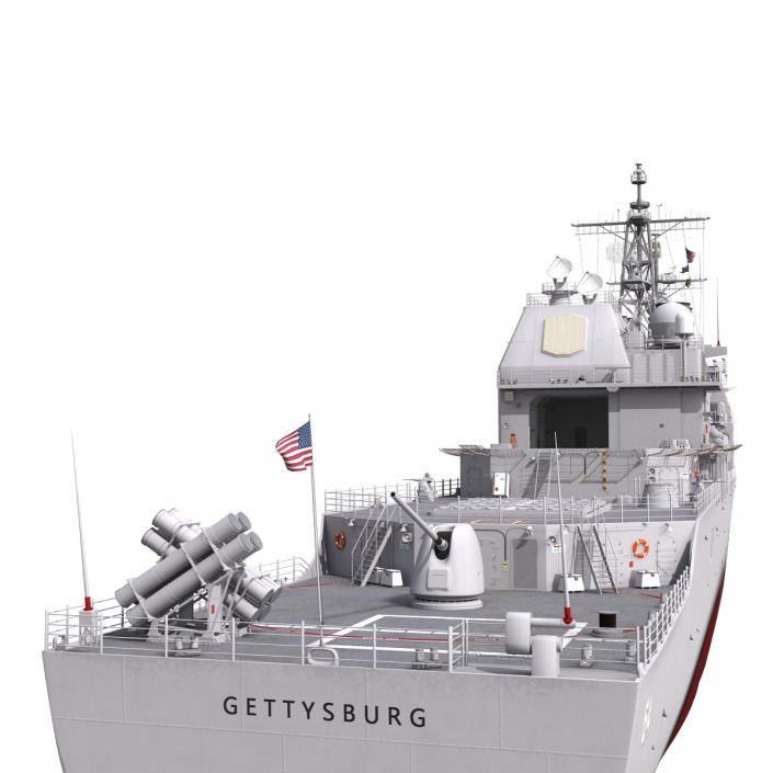 Ticonderoga Class Cruiser Gettysburg CG-64 3D