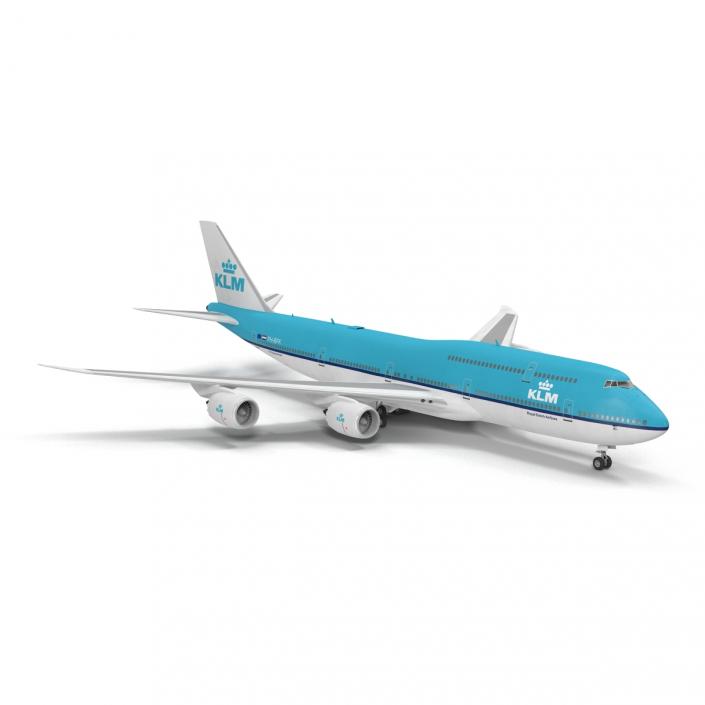 Boeing 747-8I KLM Rigged 3D model