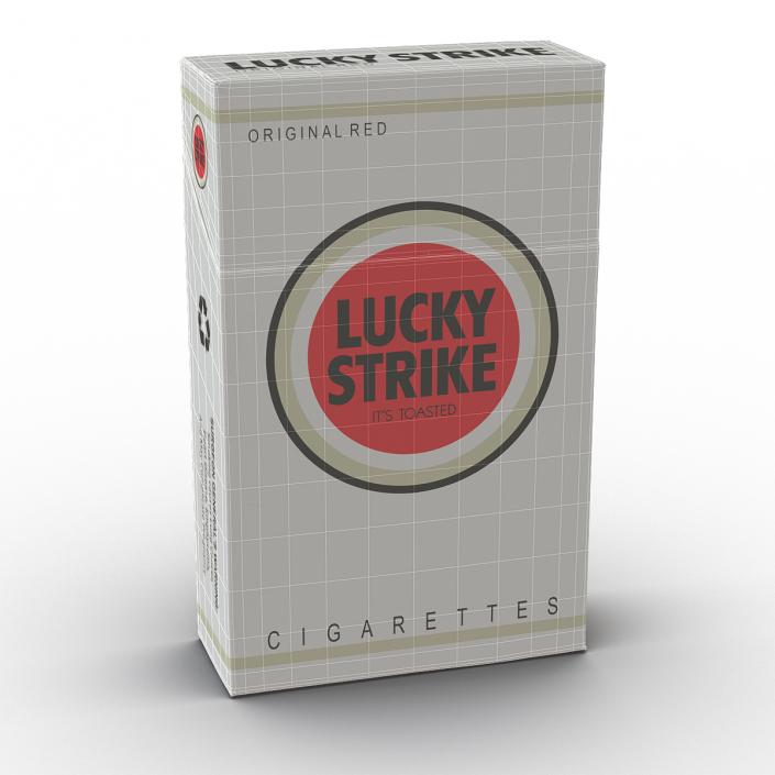 3D model Closed Cigarettes Lucky Strike