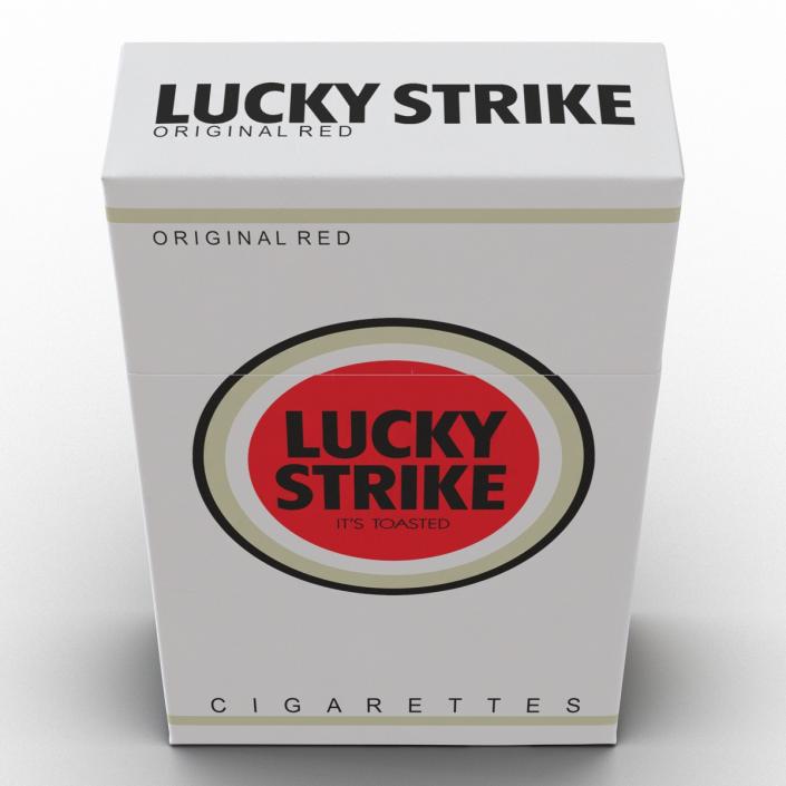 3D model Closed Cigarettes Lucky Strike