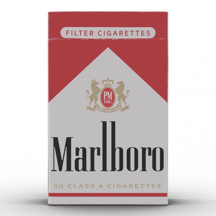 3D Closed Cigarettes Pack Marlboro