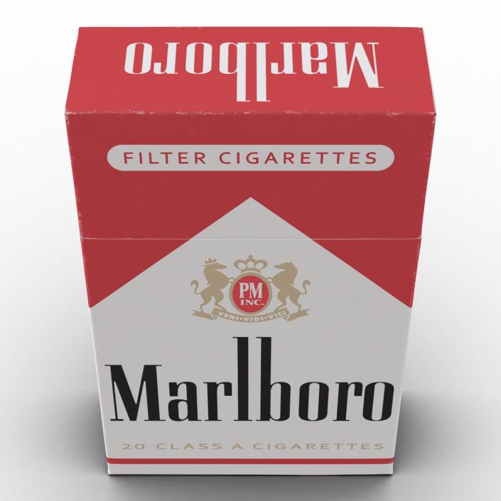 3D Closed Cigarettes Pack Marlboro