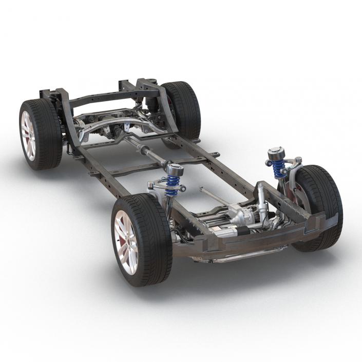 SUV Chassis Frame 3D