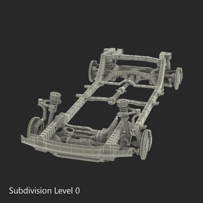 SUV Chassis Frame 2 3D model