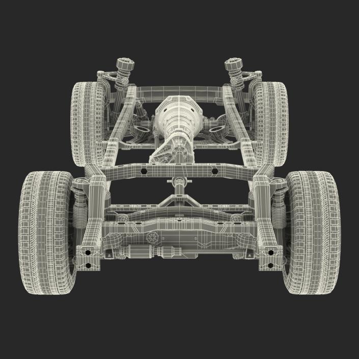 SUV Chassis Frame 3 3D model