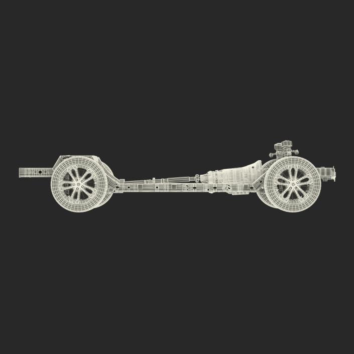 SUV Chassis Frame 3 3D model