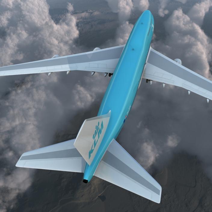 3D Boeing 747-400 KLM model