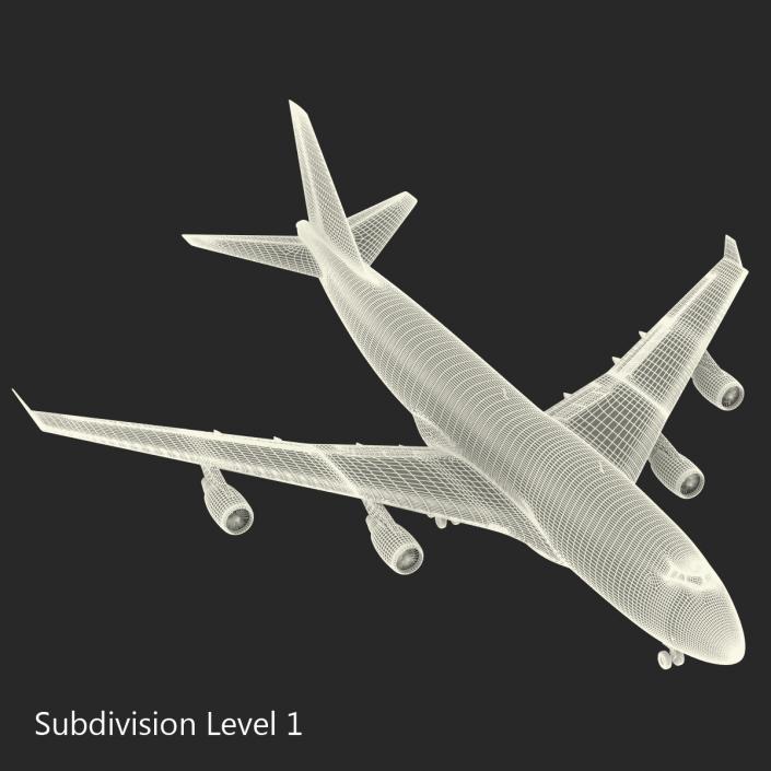 3D Boeing 747-400 United